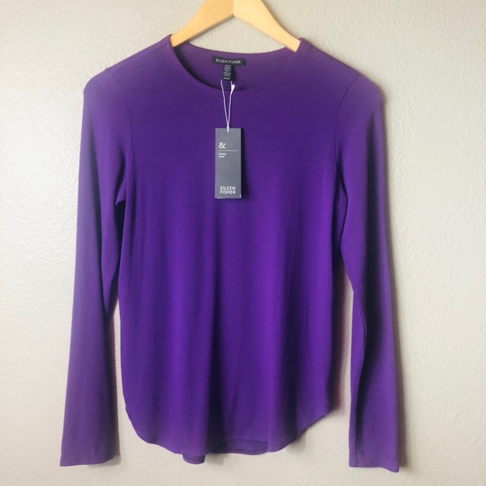 NWT Eileen Fisher Crew Neck Long-sleeve, XS